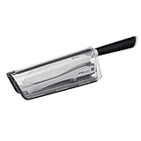 Tefal K25790 Eversharp Santokumesser + Messerschärfer | 16,5 cm | integriertes Schleifsystem | Allround-Küchenmesser | deutscher Edelstahl | Schwarz/Silber