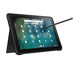 Asus Chromebook Tablet CZ1000 2-in-1 Detachable | 10,1 Full-HD Touchscreen Display | MediaTek 500 | 4 GB RAM | 64 GB SSD | Chrome OS | QWERTZ Tastatur | Black | inkl. Stift und Rugged Case