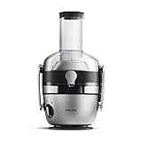 Philips Avance Collection Entsafter für Obst und Gemüse, Fiberboost-Technologie, Quickclean Plus für einfache Reinigung, 1100 W, Schwarz, Silber, 2,1 l (HR1921/20)