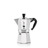 Bialetti - Moka Express: Ikonische Herdplatten-Espressomaschine, macht echten italienischen Kaffee, Moka-Kanne 6 Tassen Kaffee (270 ml), Aluminium, Silber