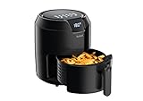 Tefal EY4018 Heißluftfritteuse Easy Fry Precision XL | Air Fryer | 1500 W | 4,2 L für 6 Portionen | 8 automatische Programme | Digitales Display | energiesparend | gesunde Friteuse ohne Öl | Schwarz