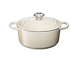 Le Creuset Signature Gusseisen-Bräter mit Deckel, Ø 18 cm, Rund, Für alle Herdarten und Induktion geeignet, Volumen: 1,8 l, 2,572 kg, Dune