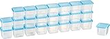 MiraHome Mini-Tiefkühldose Rechteckig 3,5x3,5x3,3 cm 0,03L (24 Stk) Blau Durchsichtig