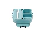 Mepal Bento-Lunchbox Take A Break Nordic Green midi – Brotdose mit Fächern, geeignet für bis zu 4 Butterbrote, TPE/pp/abs, 0 mm