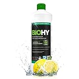 BiOHY Bodenreiniger für Wischroboter (1l Flasche) | Reinigungsmittel Konzentrat für alle Wisch & Saugroboter mit Nass-Funktion | Schaumarm & Streifenfrei | Nachhaltiges 1:200 Konzentrat