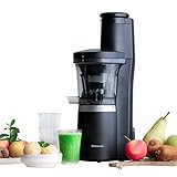 Panasonic Slow Juicer MJ-L700 (Entsafter für Gemüse/Obst, automatische Saftpresse, Sorbet Herstellung, Edelstahl, Kunststoff, 150 W, mattschwarz)
