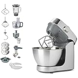 Kenwood Prospero+ KHC29.P0SI Küchenmaschine, 4,3 l Edelstahl Schüssel, 1000 Watt, inkl. 11-teiligem Zubehör-Set mit Entsafter, Fleischwolf, Zerkleinerer, Glas-Mixaufsatz, Zitruspresse und mehr, Silber