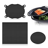 AIEVE 3er Set Dauerbackfolie Backpapier wiederverwendbar Kompatibel mit Varoma Einlegeboden Thermomix Zubehör für TM6 TM5 TM31 Küchenmaschine und Backofen