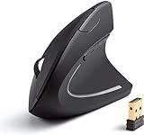 Anker® 2.4G Wireless Vertikale Ergonomische Optische Maus Vertical Ergonomic Optical Mouse Kabellos für Windows und Mac OS, USB, 800/1200/1600 DPI, 5 Tasten