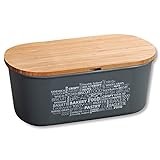 Kesper | Brotbox, Material: Melamin, Bambus, Maße: B: 34 x H: 14 x T: 18 cm, Farbe: Grau, Braun | 58501