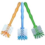 24now 3er Pack Mixtopf Spülbürste mit Nylonborsten - ideal zum Reinigen von Mixtöpfen wie z.B. Thermomix ® TM5/TM31 und Mixtöpfe Anderer Hersteller - je 1x in Blau/Grün/Orange