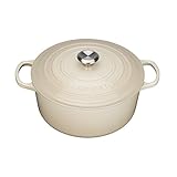 Le Creuset Signature Gusseisen-Bräter mit Deckel, Ø 18 cm, Rund, Für alle Herdarten und Induktion geeignet, Volumen: 1,8 l, 2,572 kg, Dune