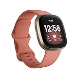 Fitbit Versa 3 - Gesundheits- & Fitness-Smartwatch mit 6-monatiger Premium-Mitgliedschaft, GPS, Tagesform-Index und bis zu 6+ Tage Akku, Altrosa/Softgold, Einheitsgröße