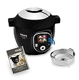 Krups CZ7158 Cook4Me+ Connect Multikocher | 1600 Watt | elektrischer Schnellkochtopf | inkl. kostenlose App | Bluetooth Steuerung | 4 Liter Fassungsvermögen | schwarz/grau