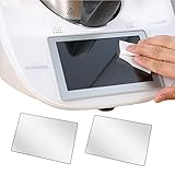 Panzer Displayschutzfolie kompatibel mit Vorwerk Thermomix TM6-2er Pack Kratzfest Langlebig, Klar Touchfunktion Schutzfolie Hybrid-Folie für TM6 Zubehör