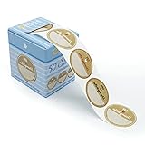AVERY Zweckform 56818 Marmeladen Etiketten selbstklebend 50 Stück (Ø38mm, Aufkleber Marmeladenglas, Einmachen, Haushaltsetiketten ablösbar, mit Liebe gemacht, beschriftbar) Sticker auf Rolle