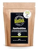 Biotiva Kamillen-Blüten Tee Bio 250g - EU - Anbau - Hochwertigste Bio-Kamillenblüten - Kamillentee - Abgefüllt und kontrolliert in Deutschland (DE-ÖKO-005)