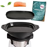 mixcover Dampfgarform Silikonform mit Rezeptheft Ebook Auflaufform kompatibel mit Silvercrest Monsieur Cuisine Einlegeboden, Monsieur Cuisine Connect Smart Trend Zubehör