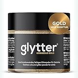 Glytter Glitzerpulver für Getränke (Gold) - essbarer Glitzer für Drinks & Flüssigkeiten, z.B. für Likör, Sekt, Cocktails - trinkbares & geschmacksneutrales Glitzerpuder, Staub