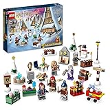 LEGO 76418 Harry Potter Adventskalender 2023, Weihnachtskalender mit 24 Geschenken inkl. 18 Hogsmeade Mini-Modelle und 6 Minifiguren wie Hermine Granger und Draco Malfoy, Spielzeug zu Weihnachten