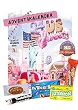 [ Boxiland ] US Süßigkeiten Adventskalender 2023 I 24 Original Sweets aus Amerika I American Candy Adventskalender USA Süßigkeiten 2023