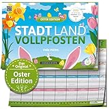 DENKRIESEN - Stadt Land VOLLPFOSTEN® - Oster Edition - Volle Möhre. - Stadt-Land-Fluss Familienspiel | Ostergeschenk | Geschenkidee