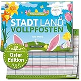 DENKRIESEN Stadt Land Vollpfosten® A4 – Oster Edition | Ab 9 Jahren | Stadt Land Fluss | Familienspiel