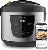 NEWCOOK Multifunktions-Küchenroboter, Kapazität 5 Liter, programmierbar bis zu 24 Stunden, automatisch kochen, 8 voreingestellte Menüs und Warmhaltefunktion bis zu 24 Stunden. Inklusive Antihaft-Eimer