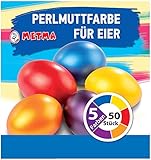 Metma B038 - Eierfarben, 5 Stück, Gelb, Orange, Rot, Blau, Lila, mit Handschuh, Färbetabletten, Ostereier, Ostern