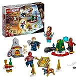 LEGO 76267 Marvel Avengers Adventskalender 2023, Weihnachtskalender mit 24 Geschenken inkl. Captain America, Spider-Man, Iron Man und weiteren Superhelden-Minifiguren, Weihnachts- und Advents-Geschenk