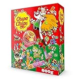 Chupa Chups XXL Adventskalender 2023, 24 Türchen mit einem Mix aus verschiedenen Lutscher- & Kaugummi-Sorten, Süßigkeiten Weihnachtskalender, 1 x 800g