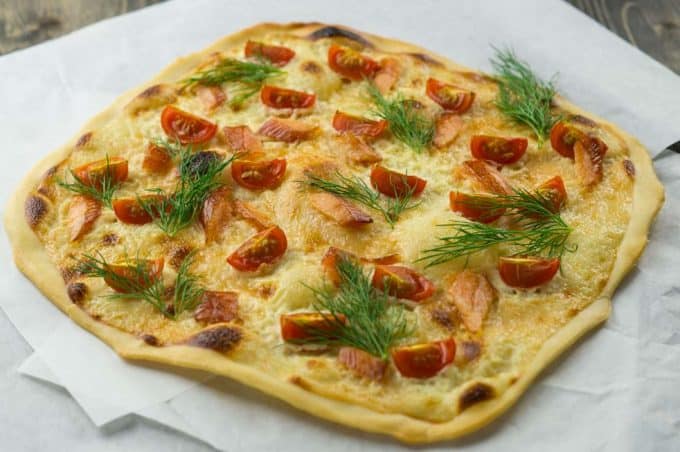 Lachsflammkuchen mit dem Thermomix®