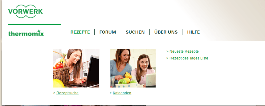 Funktionen Webseite 