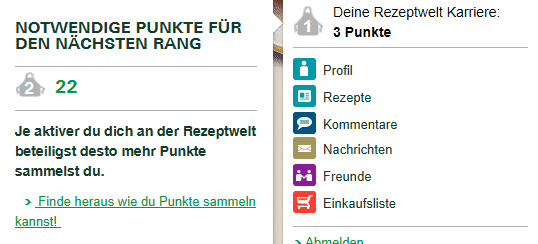 Dein Profil mit Punktesystem in der Thermomix® Rezeptwelt