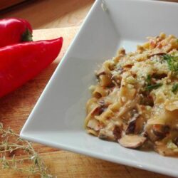 One-Pot-Pasta mit Paprika und Champignons aus dem Thermomix®