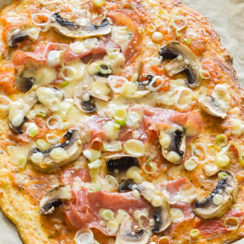 Blumenkohlpizza Thermomix®: Auspressen macht den Teig 4 Low Carb Blumenkohlpizza aus dem Thermomix