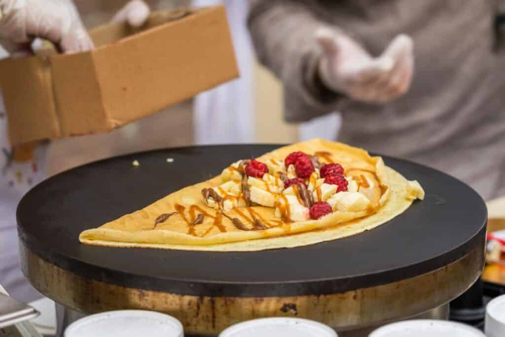 Crêpes Teig Thermomix®: 10 Stück, 40 Min, 1:2 Mehl-Milch 9 crepes backen