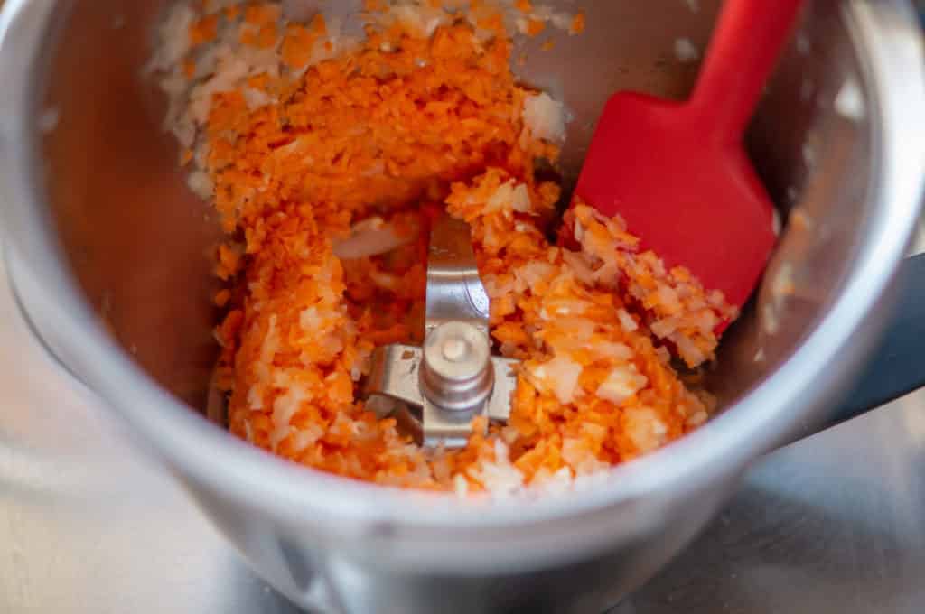 Tomatensauce Thermomix®: 500 g, 25 Min, mit frischen Tomaten 13 karotten im mixtopf zerkleinern