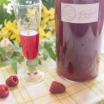 Himbeerlikör mit feiner Orangennote aus dem Thermomix® mit frischen Beeren