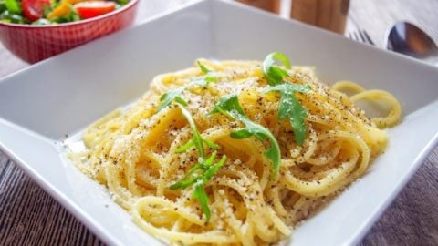 Spaghetti Cacio e Pepe aus dem Thermomix