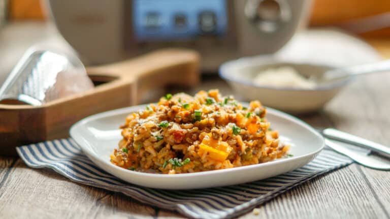 Deftiges Hackfleischrisotto aus dem Thermomix®