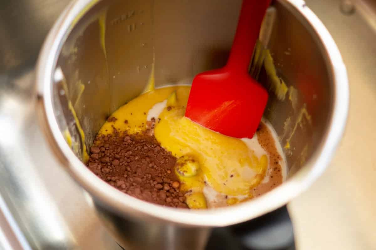 Marmorkuchen Thermomix® (10 Min Teig, 60 Min Ofen) 7 ruerhteig mit kakao