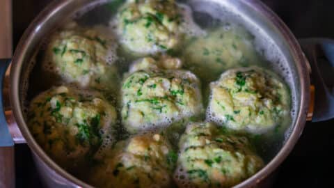 Bärlauch Knödel kochen