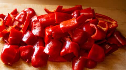 Paprika geschnitten