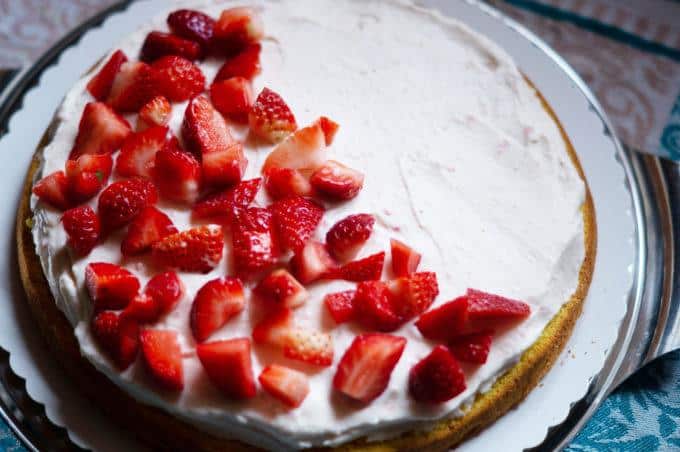 Muttertagstorte aus dem Thermomix® 6 erdbeeren auf torte