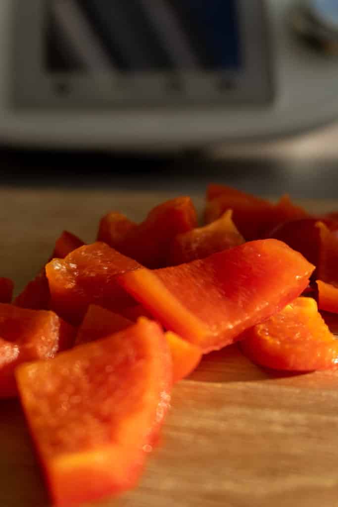 Feurige Chili-Cheese-Pizza-Schnecken aus dem Thermomix® 10 rote paprika in stuecken thermomix