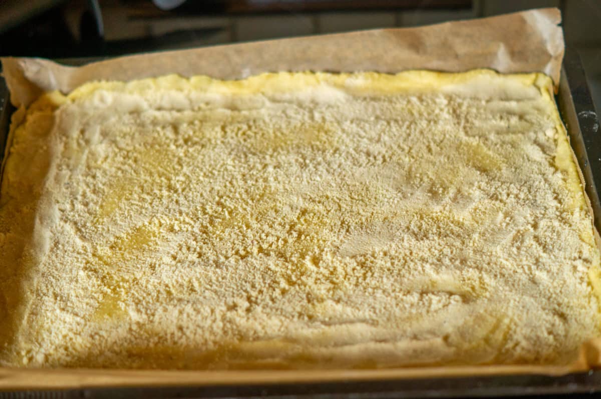 Birnen-Mandel-Kuchen mit Rum-Streuseln aus dem Thermomix® 6 blechkuchen mit zucker