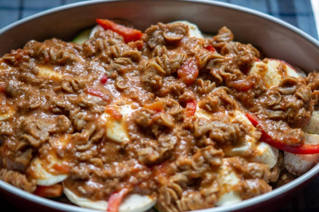 Pizza-Auflauf aus dem Thermomix® 17 auflauf zutaten verteilen