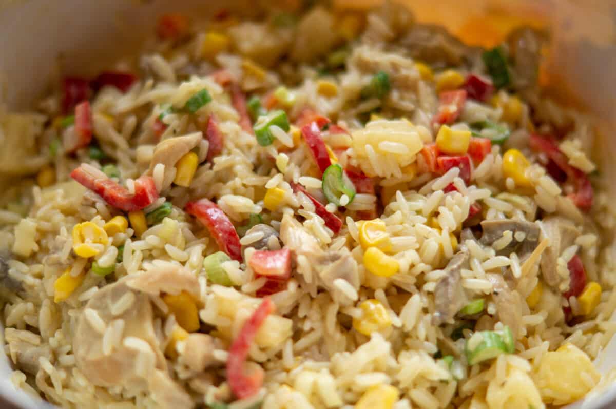 Fruchtiger Reissalat aus dem Thermomix® 7 Reissalat mischen