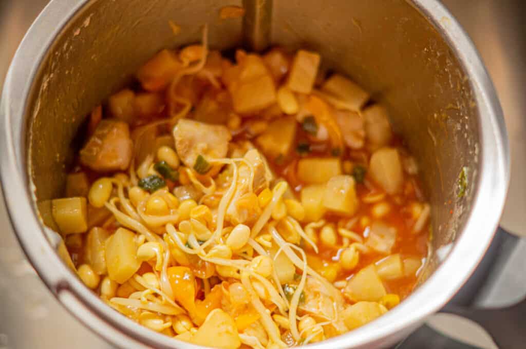 Asia Hähnchen süß-sauer Thermomix®: 1:1 Zucker zu Essig 13 asia haehnchen im thermomix
